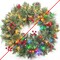 Dual Color Change&Timer-Prelit Christmas Wreaths for Front Door (Green/White) 20"D x 20"W x 4"H